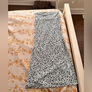 Ardene Blue and White Floral Maxi Skirt/Dress